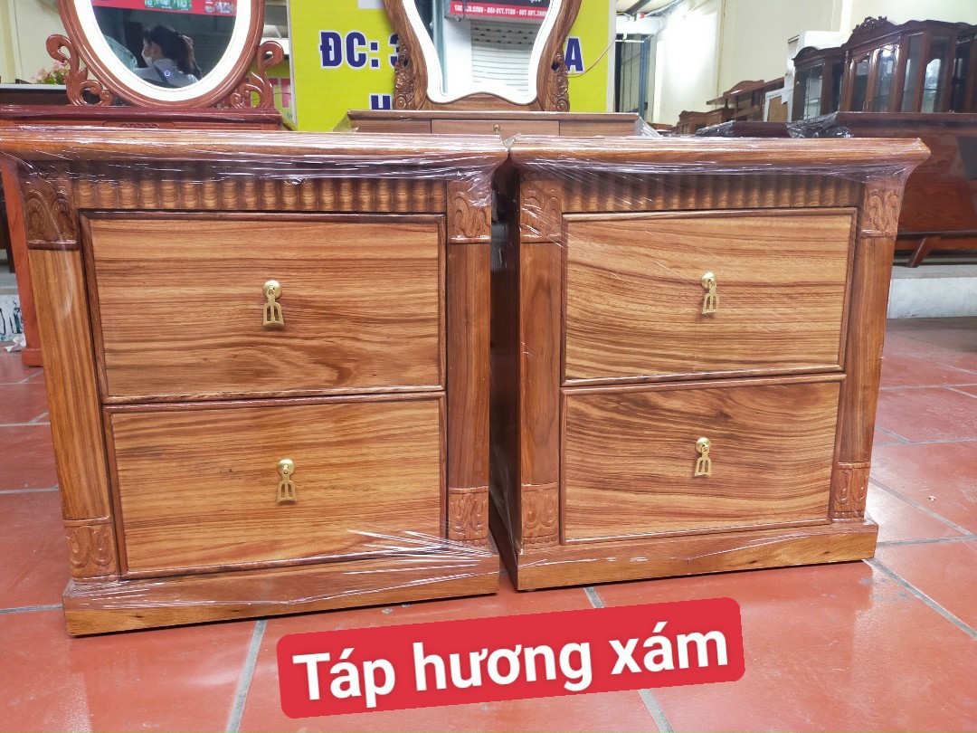 Tủ đầu giường, tab đầu giường 2 ngăn kéo kiểu hiện đại