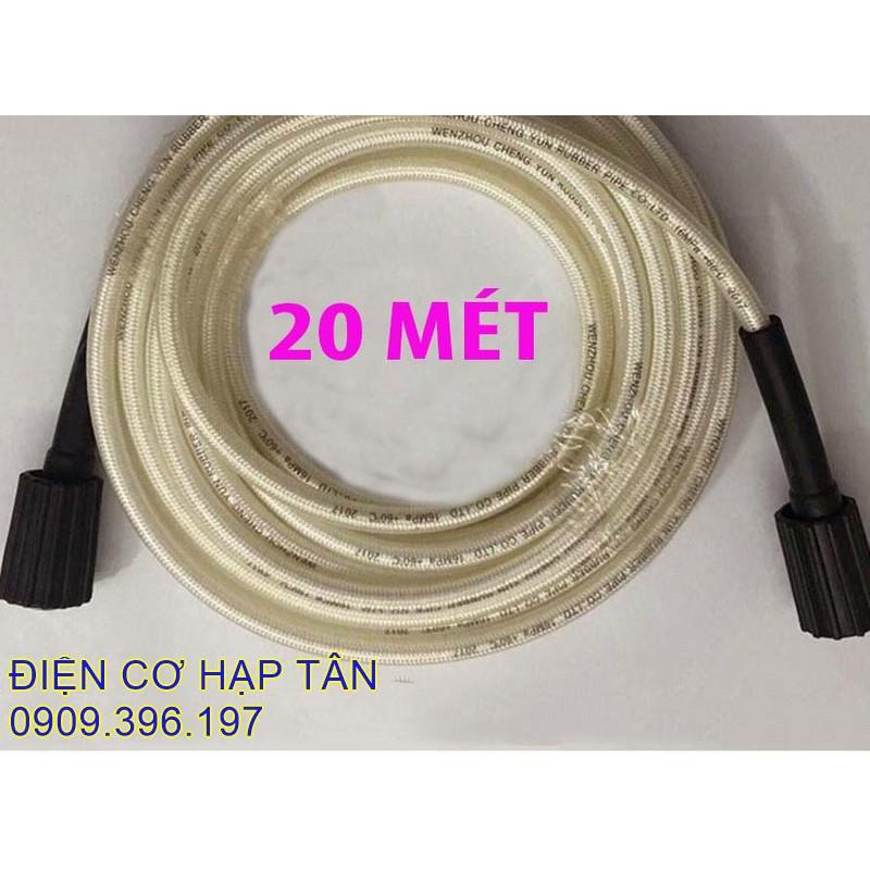 DÂY XỊT RỬA XE CAO ÁP 8 -10 -15 -20 -30MÉT- TRẮNG