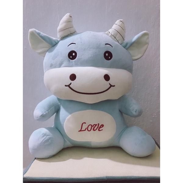 Gấu bông Trâu Love size to 40cm
