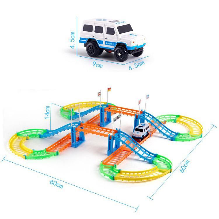 bộ mô hình đường đua 56 chi tiết - bộ lắp ráp đường ray xe đua tốc độ cho bé