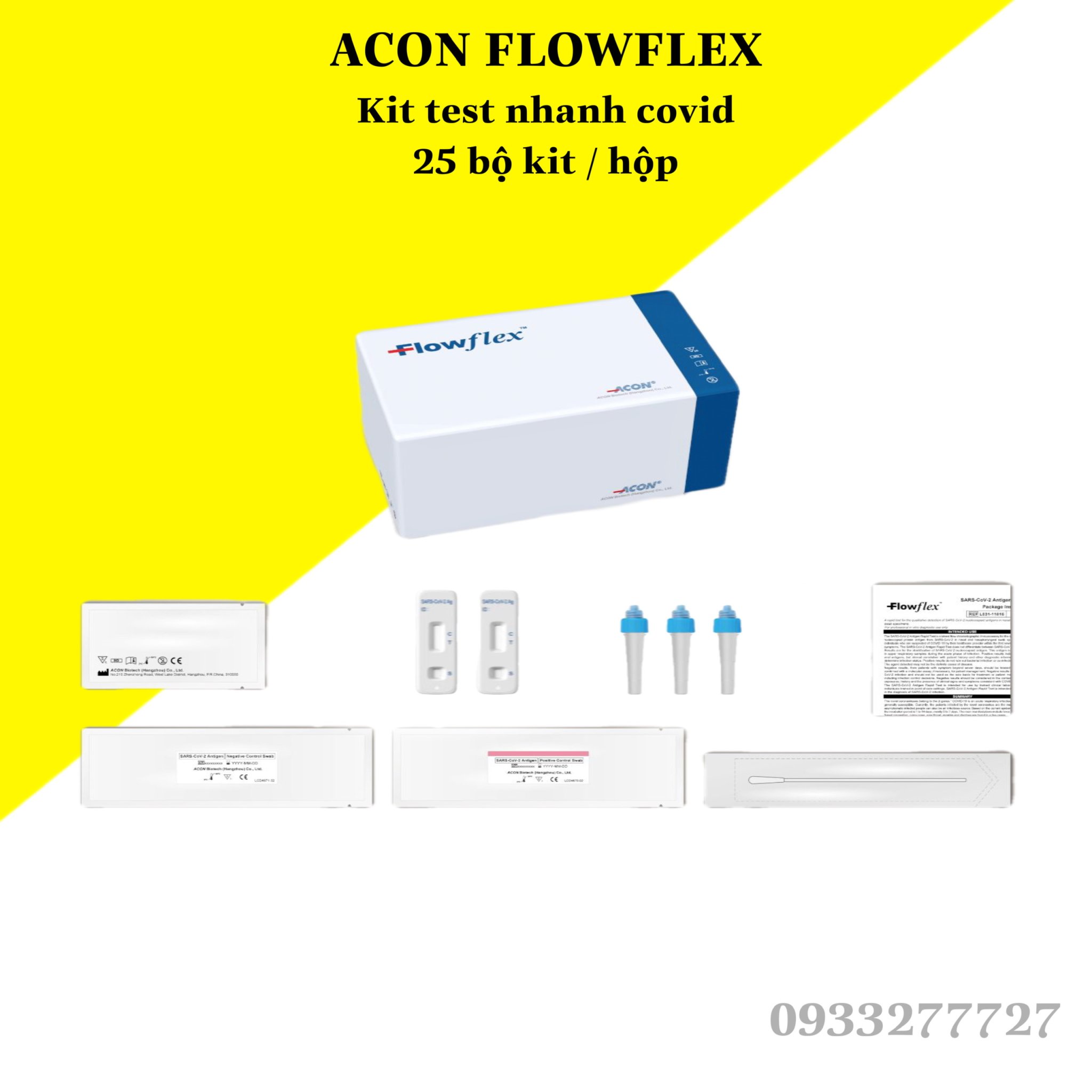 Dụng cụ xét nghiệm nhanh Test Kit COVID-19 Flowflex (Hộp 25 bộ kit) - Hàng chính hãng