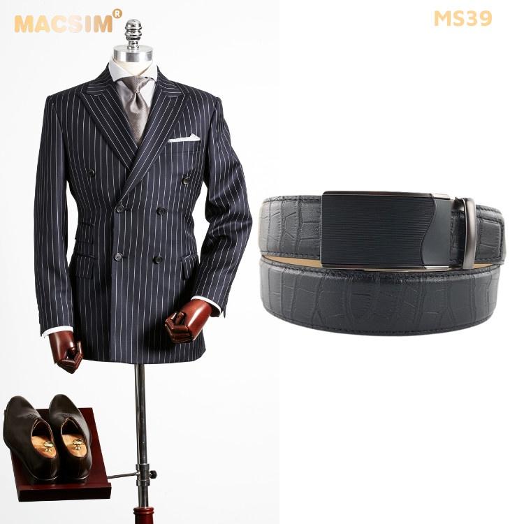 Thắt lưng nam -Dây nịt nam da thật cao cấp nhãn hiệu Macsim MS39