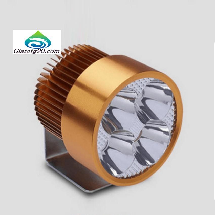 ️️ Đèn pha trợ sáng 4 LED dành cho xe mô tô, xe điện 6360 Kèm Bas Tặng 1 Đèn Led Gắn van xe M 307.