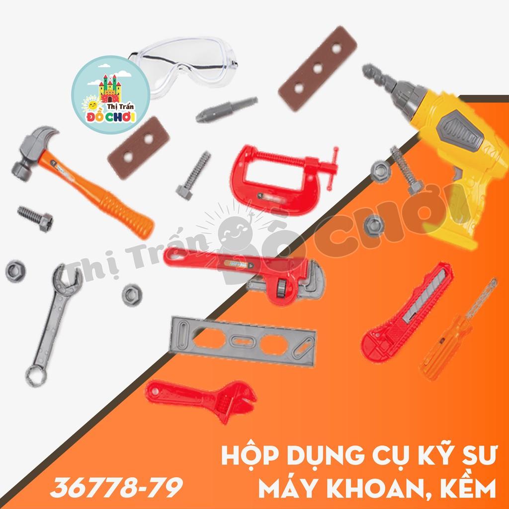 Bộ đồ chơi dụng cụ sửa chữa nhập vai kỹ sư ốc vít 18 chi tiết cho bé trai 36778-79