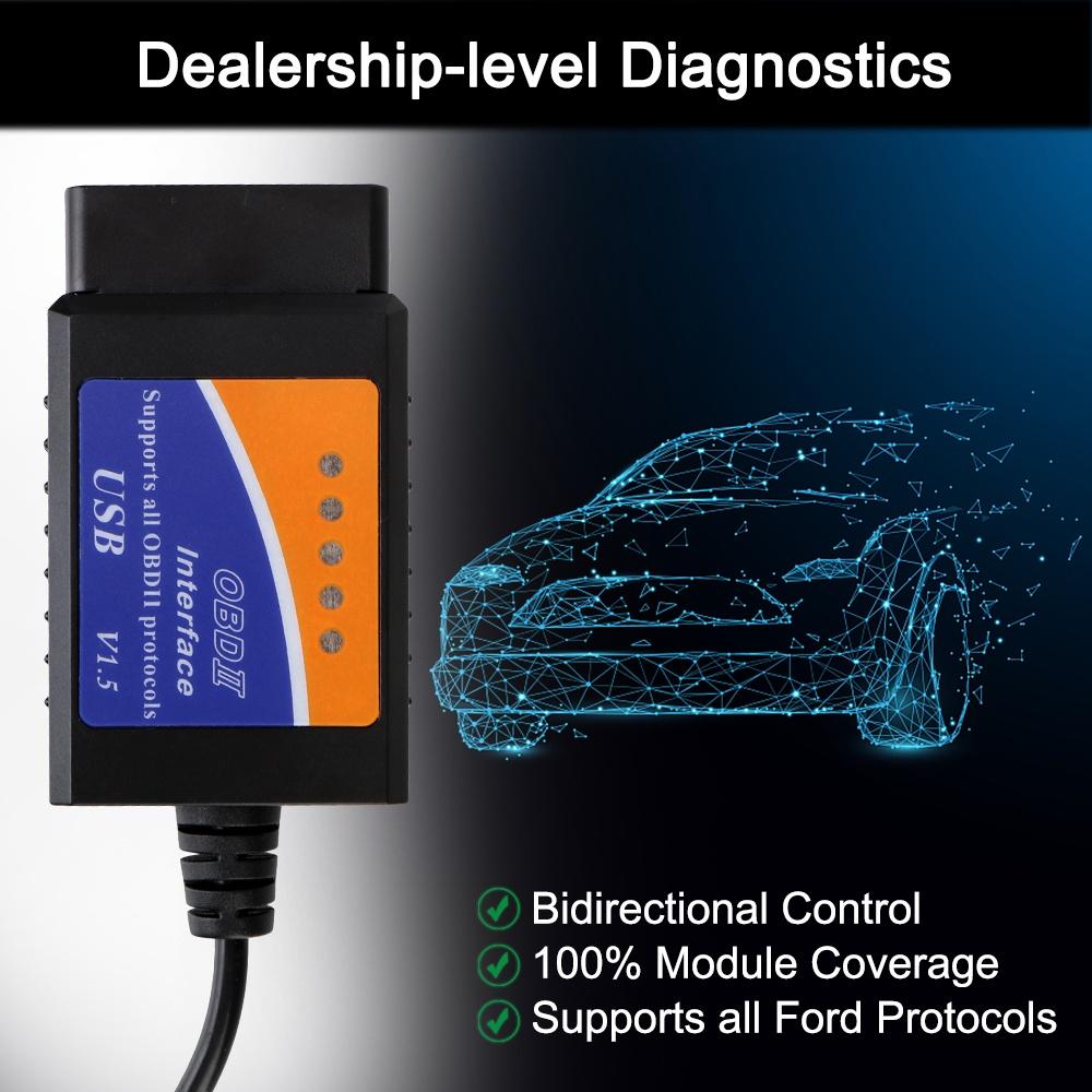 Thiết bị đọc mã chương trình OBD 2 chương trình cho Ford Mazda Lincoln ELM327 USB V1.5