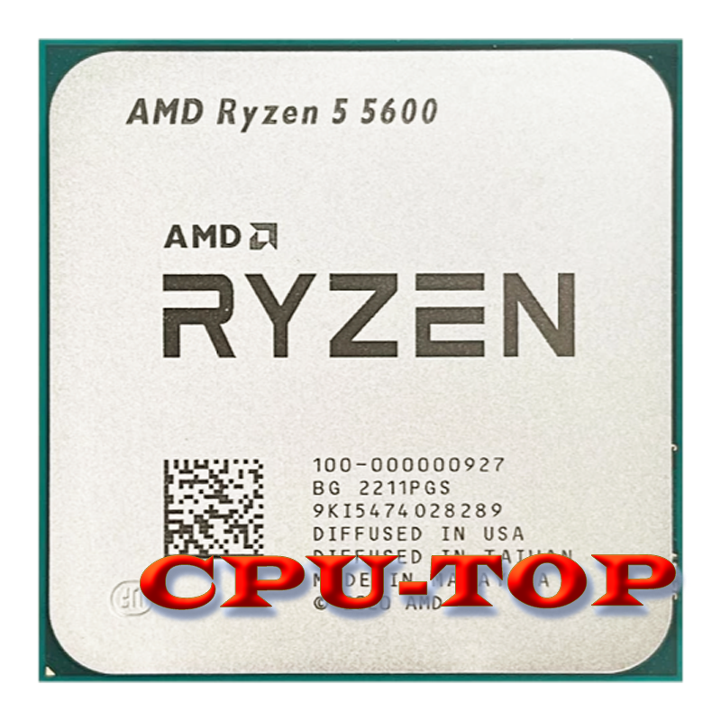 MỚI AMD Ryzen 5 5600 R5 5600 3.5 GHz 6 Nhân 12 Luồng 7NM L3 = 32M 100-000000927 Ổ Cắm AM4 Không Quạt