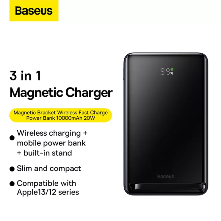 Pin sạc dự phòng 20W Baseus Magnetic Bracket Wireless Fast Charge Power Bank 10000mAh- hàng chính hãng