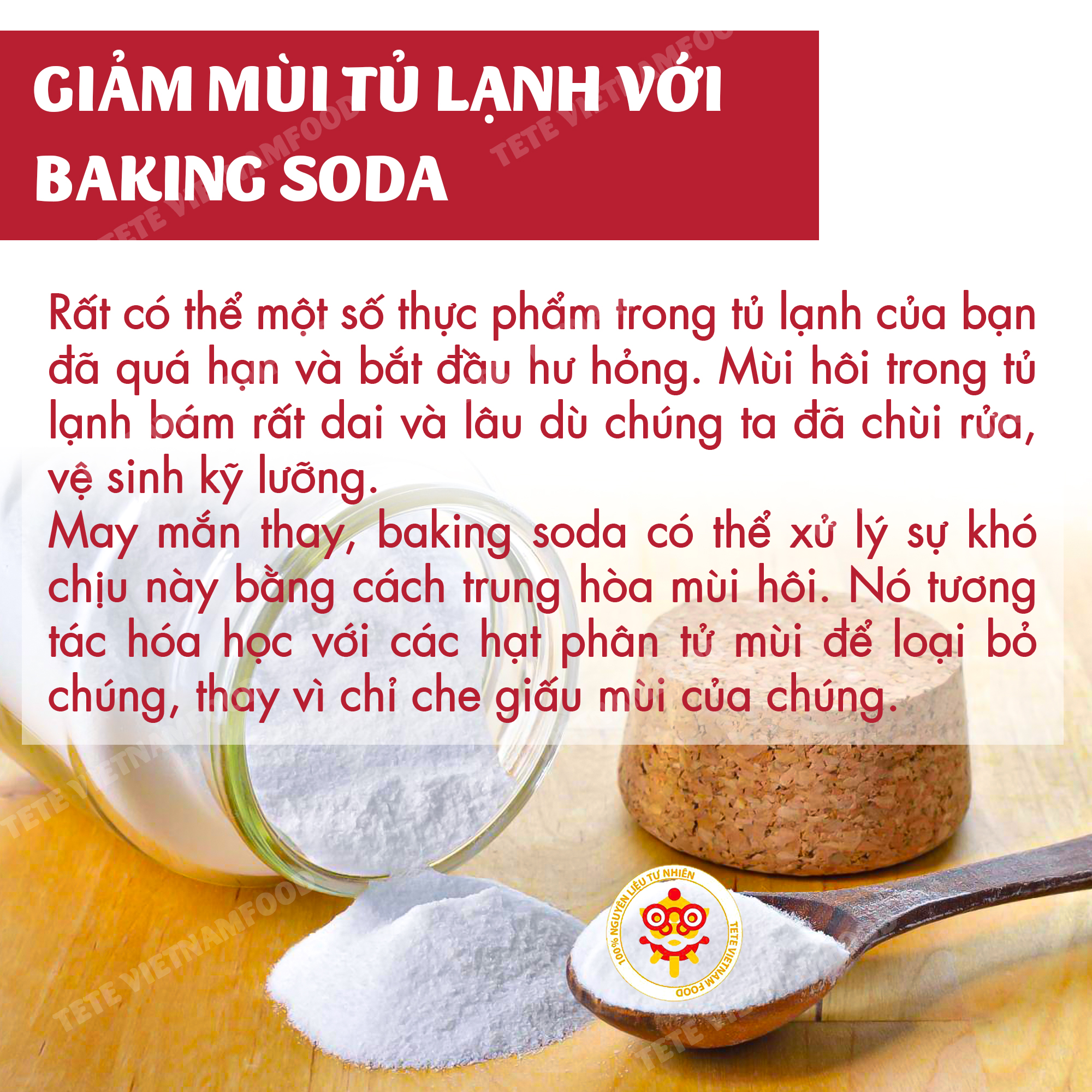 1kg Bột Baking Soda Đa Công Dụng Arm &amp; Hammer TETE