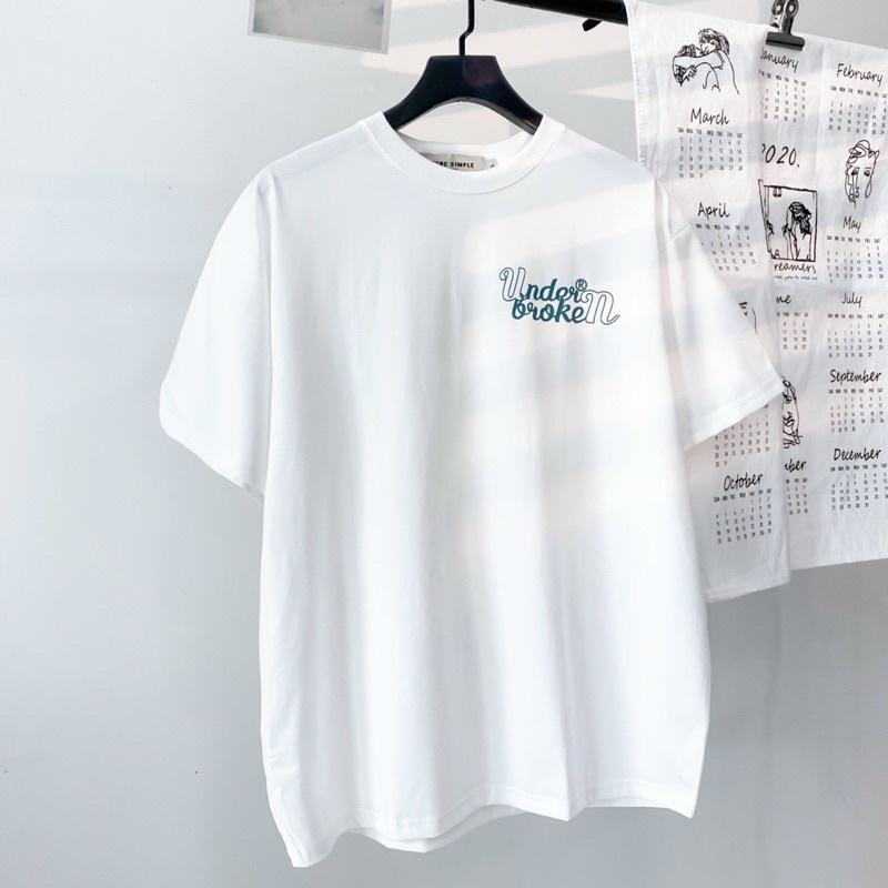 Áo Thun Tay Lỡ Unisex UNDER BROKEN màu XANH LÁ/TRẮNG /Nam nữ unisex/ Áo phông cổ tròn form rộng Jaystoree ️