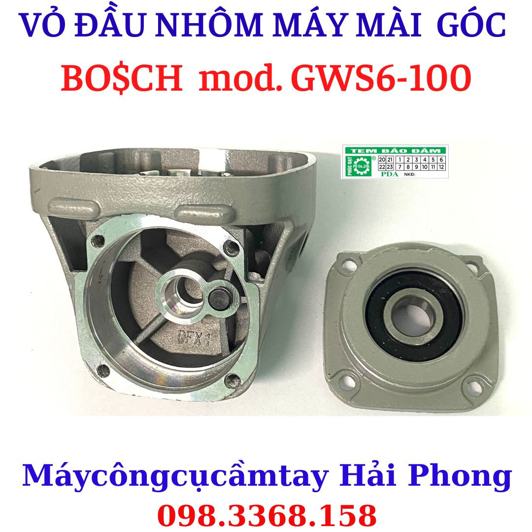 Vỏ đầu nhôm máy mài bao gồm cả ổ vòng bi thay thế cho 'BO$CH' mod. 'GWS6-100' , DCA mod. ASM3-03-100A , Dong Cheng mod. DSM03-100A