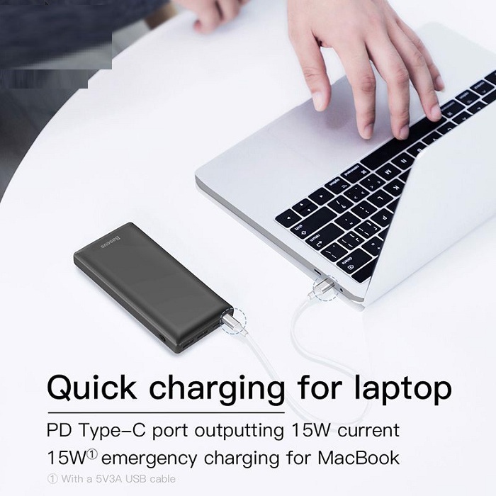 Pin sạc dự phòng Baseus Q PD Fast Charge 30000 mAh cho Smartphone/ Tablet/ Macbook (15W, Power Delivery , USB + Type C PD in/out) - Hàng chính hãng