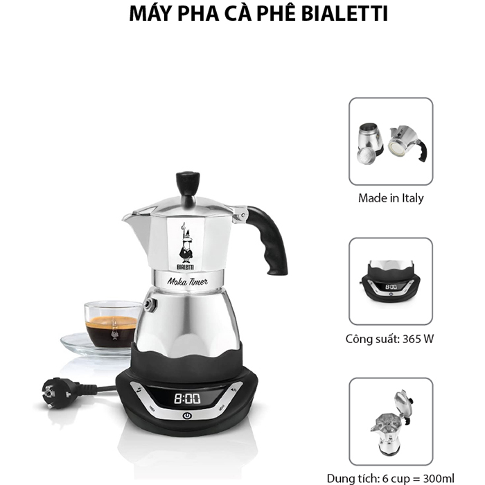 Bình Pha Cà Phê Bialetti Hoạt Động Bằng Điện Moka Timer 6TZ 2015 - 0006093