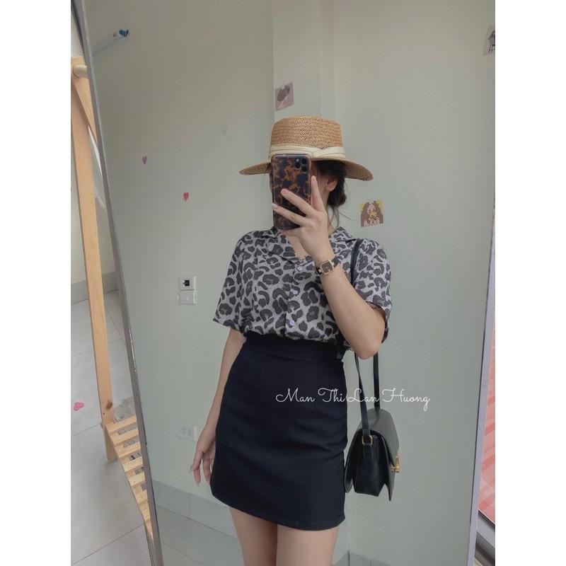 Áo sơ mi báo cộc tay