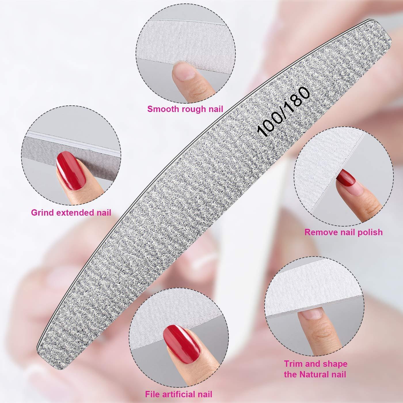 Tệp móng chuyên nghiệp - Khối đánh bóng móng tay để đánh bóng móng tay, công cụ làm móng để kết hợp gel cho móng tay để làm móng và phòng khách nhà