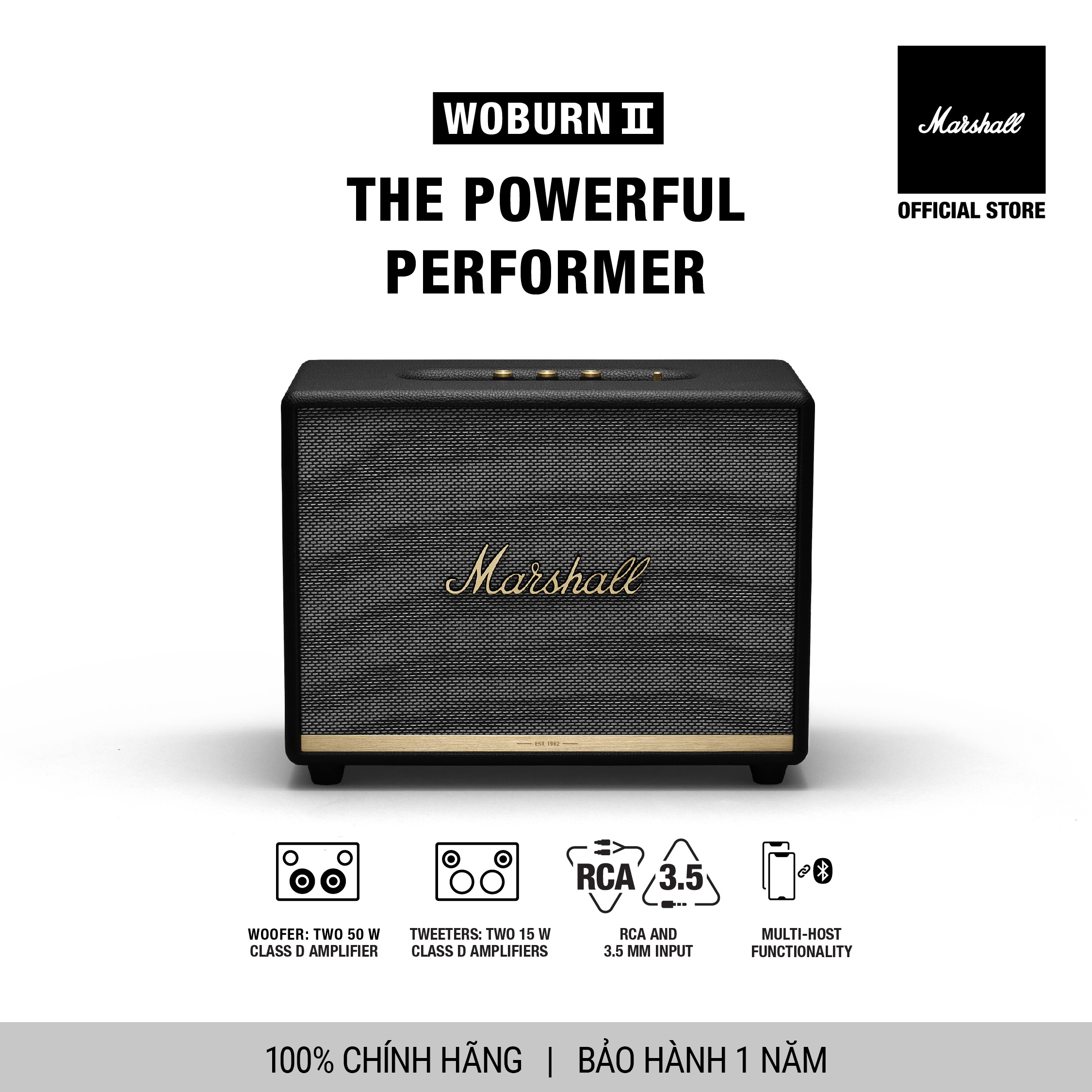 Loa Bluetooth Marshall Woburn III - Hàng chính hãng