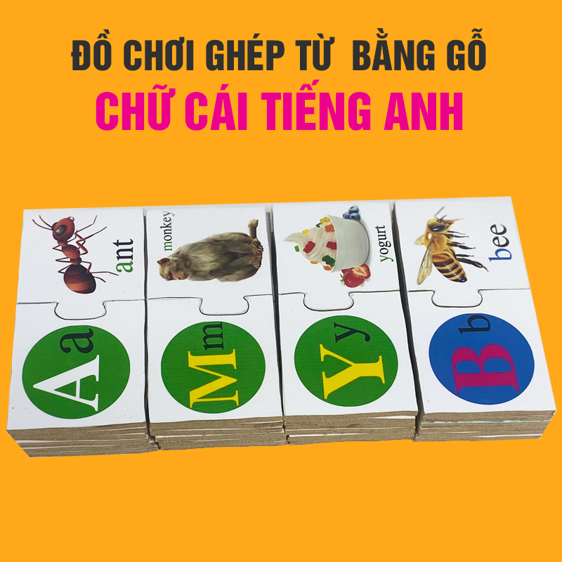 Đồ chơi ghép Chữ cái tiếng Anh bằng gỗ