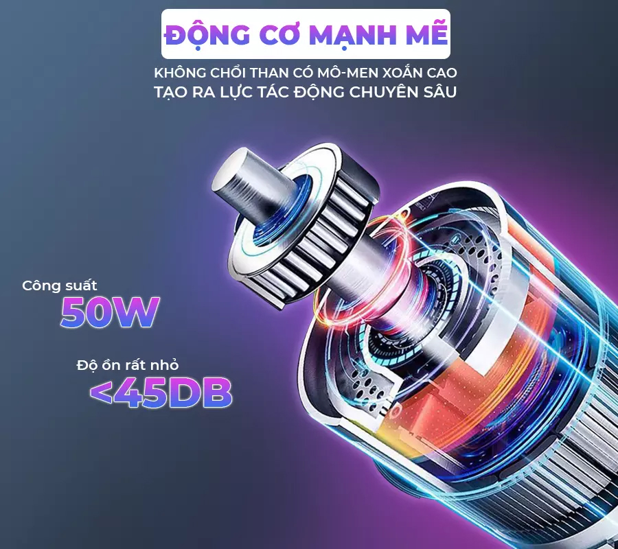 Súng Massage Có Đầu Nóng Okachi JP-G3 Màu Đen