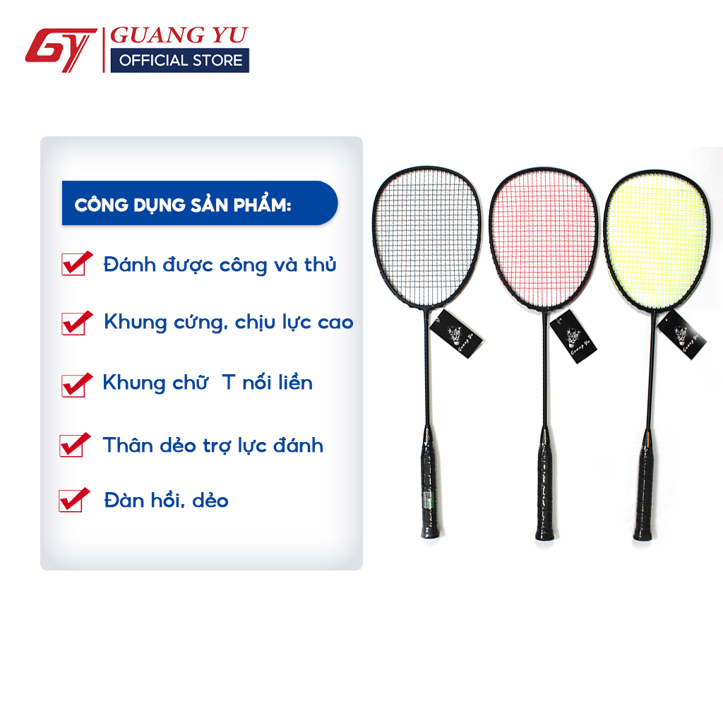 Vợt Cầu Lông GUANG YU 4U Plano Khung Full Carbon, Đầu Mở Rộng, Công Thủ Toàn Diện, Căng sẵn 10kg- V05