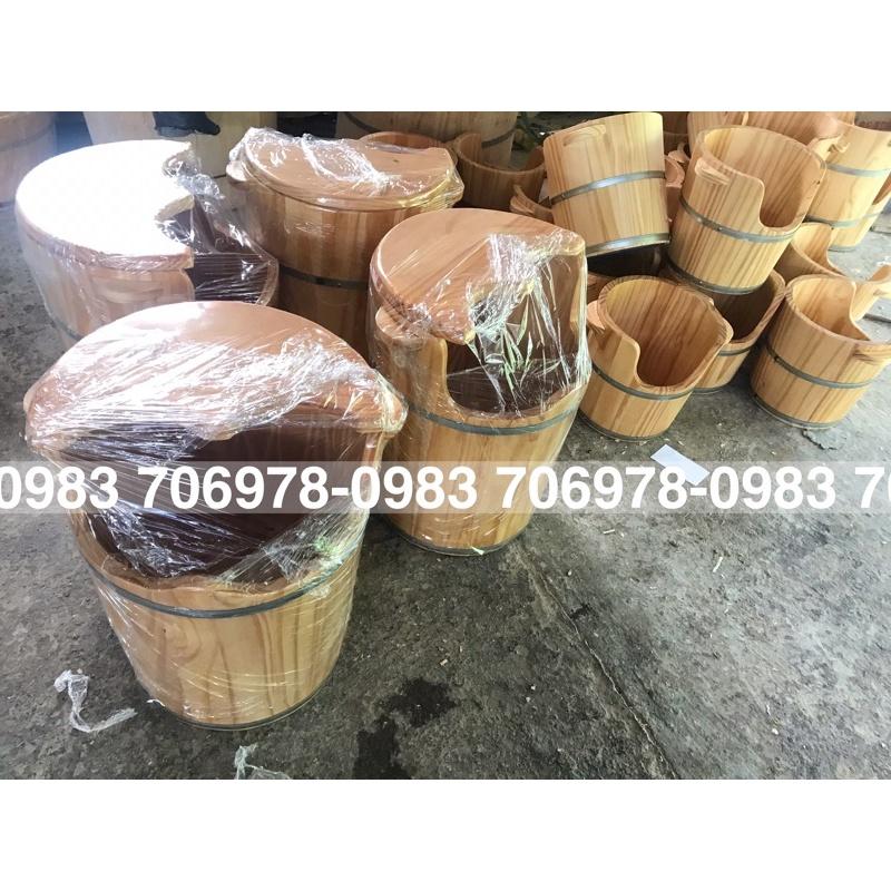Thùng gỗ xông chân đa năng