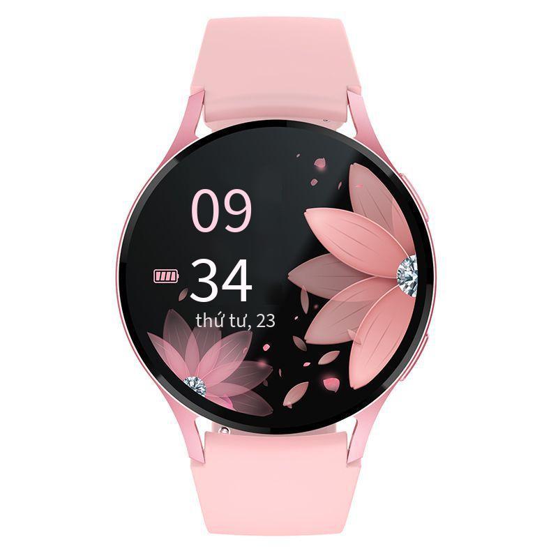 Đảm Bảo Chất Lượng S46 Vòng Tay Thông Minh Cuộc Gọi Bluetooth Màn Hình AMOLED Nhịp Tim Oxy Trong Máu Khỏe Mạnh Đếm Bước Thể Thao Thông Minh Nữ Đồng Hồ