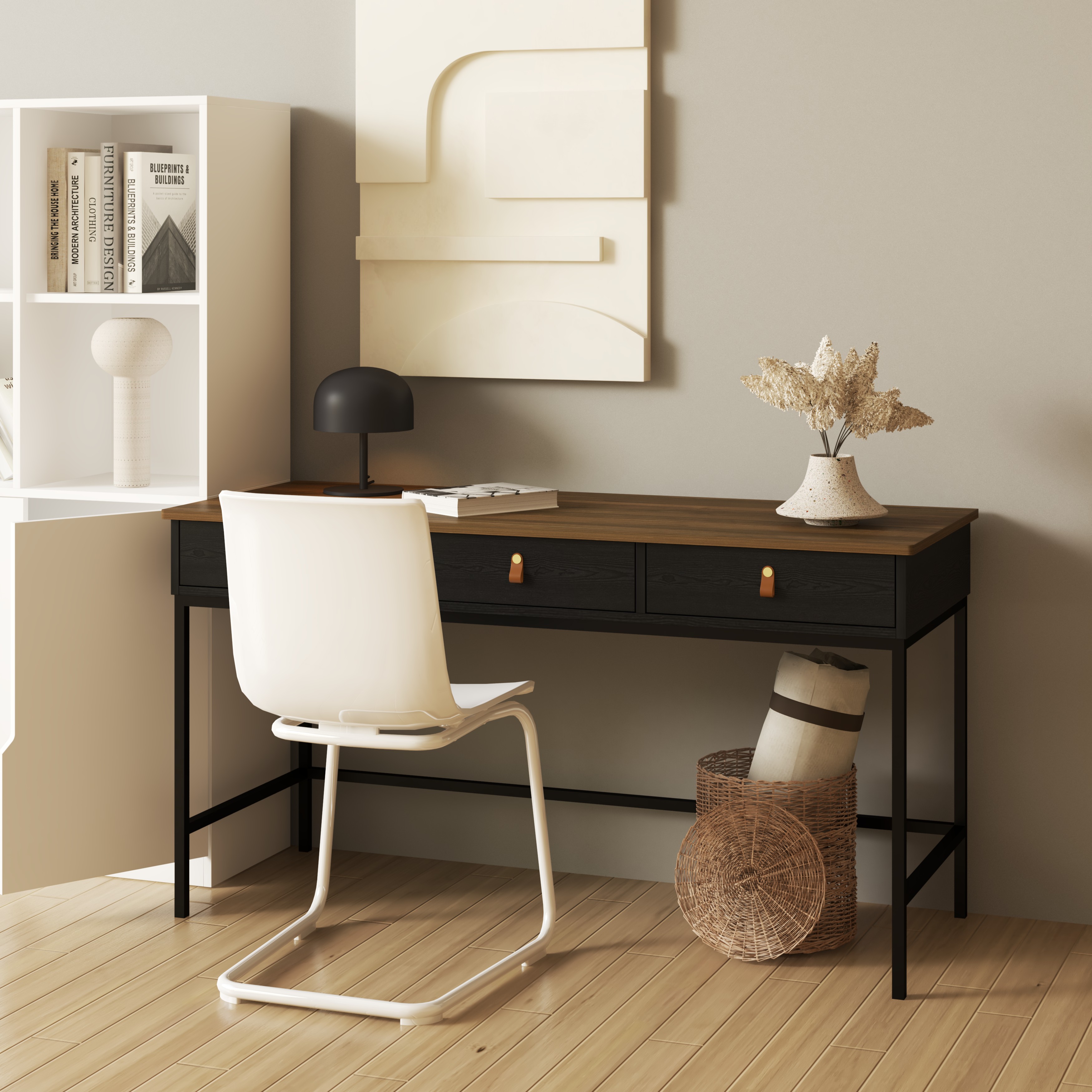 NOMIA , Bàn làm việc 1m4 - chân sắt , 140cm x 55cm x 75cm , BAN_037