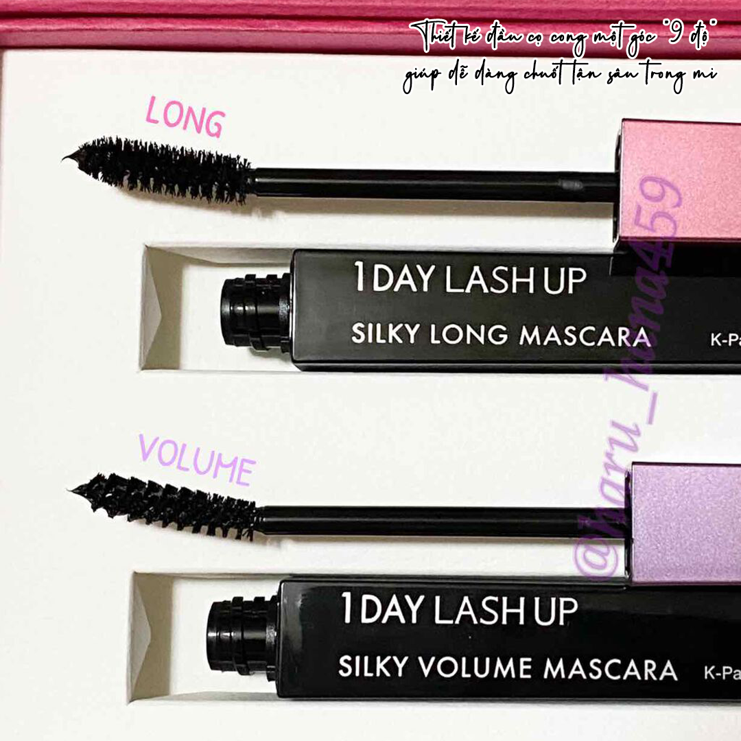 Mascara Chuốt Dày Mi K-Palette 1Day Lash Up Siêu Mịn, Chống Nước Chống Lem, Không vón Cục