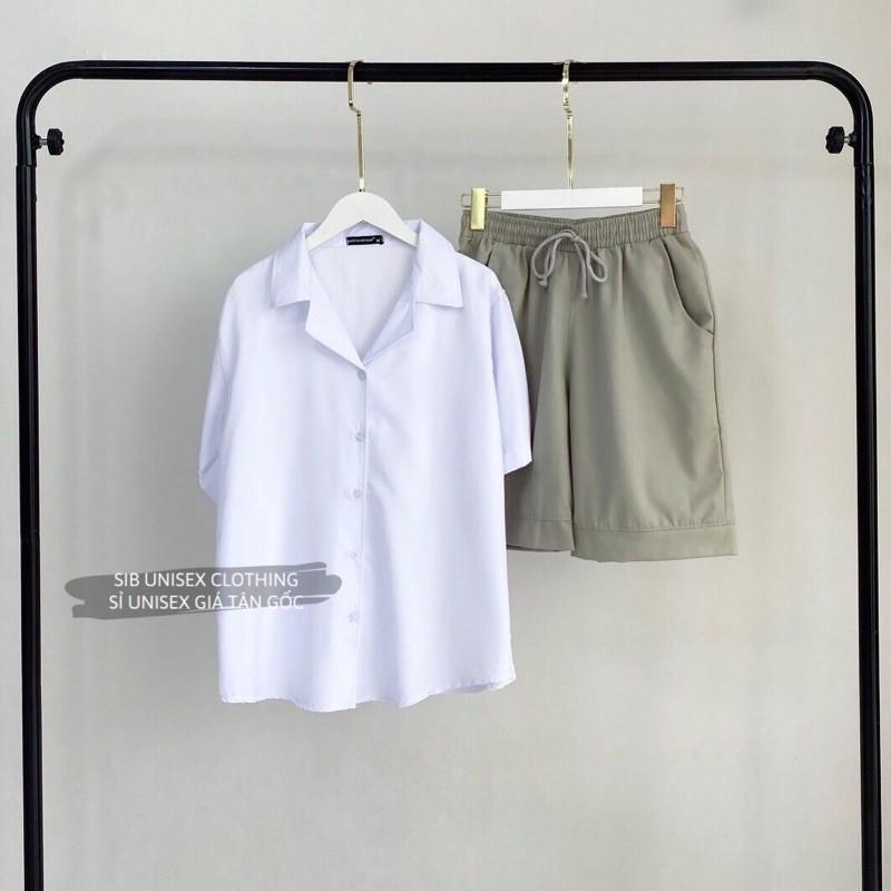 Quần short nam nữ SIB Clothing chất kaki unisex ống rộng SIB022