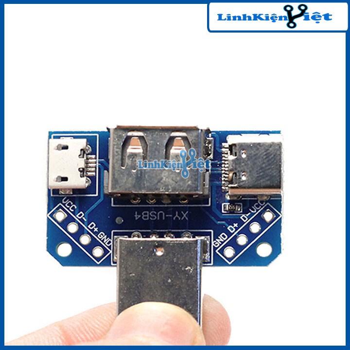 PCB Chuyển Đổi USB A Đực Sang USB Cái-USB Micro-Type C