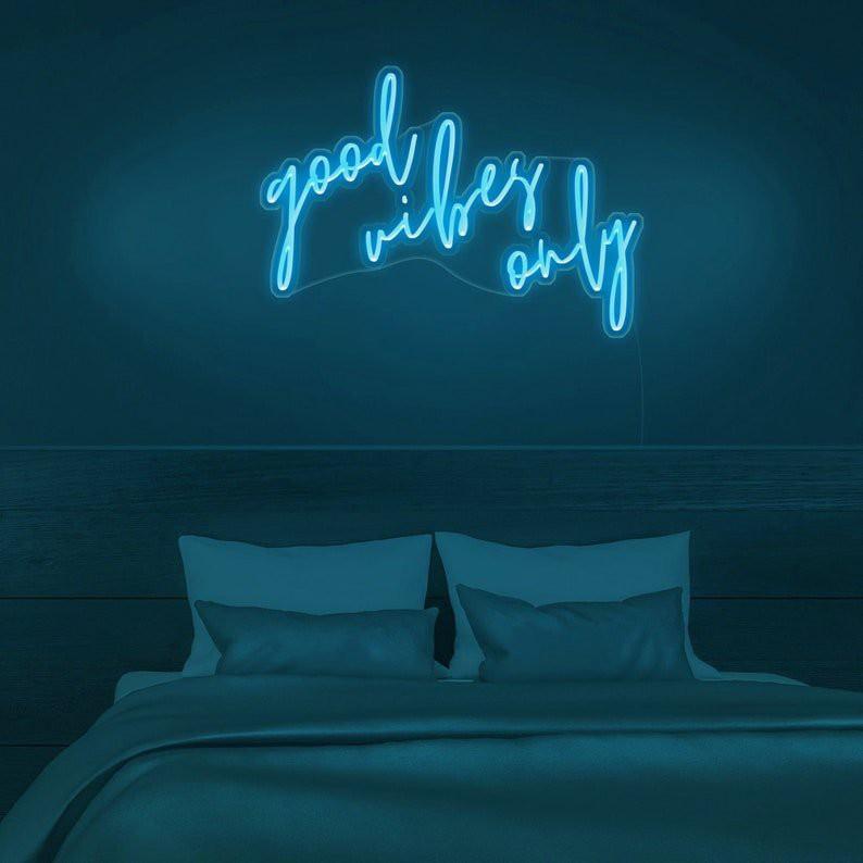 Đèn LED neon sign hình GOOD VIBES ONLY | Saigonneonart | Sử dụng điện 12V | Chuyên dùng trang trí tường, trang trí phòng ngủ, trang trí nhà , trang trí quán coffee, trang trí cửa hàng