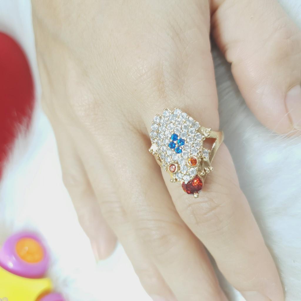 Nhẫn Con Cóc Phong Thủy Vàng Vonfram Cao Cấp- Dùng lâu dài tắm rửa thoải mái không phai màu