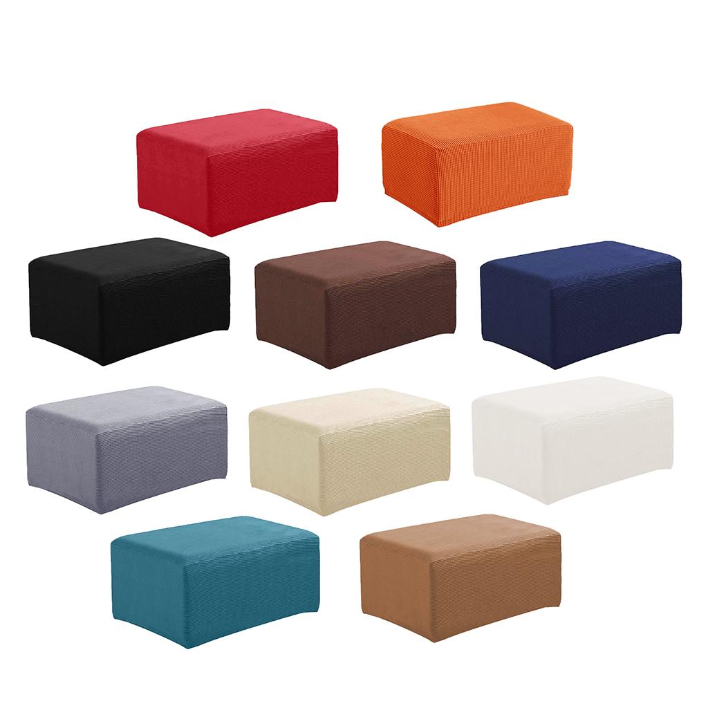 Stretch Ottoman Pouf Cover Footrest Stool Slipcover Protector