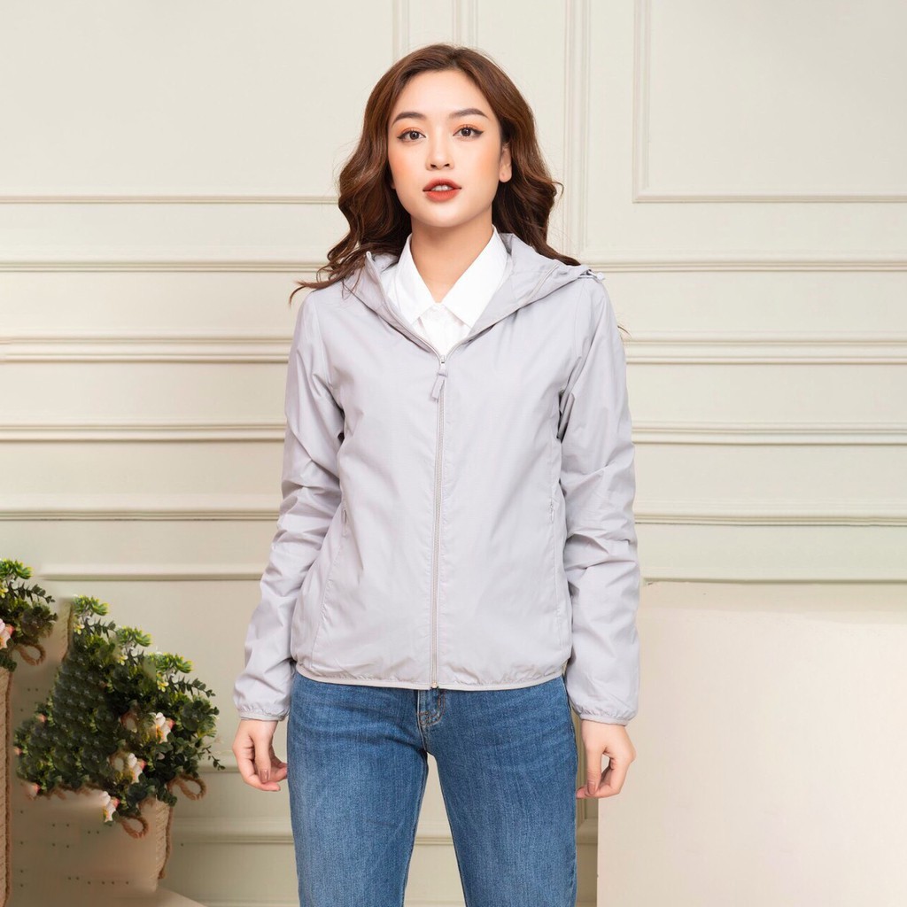 Áo gió NỮ 2 lớp LÓT LƯỚI, chống nước nhẹ, tông màu thời trang chipxinhxk