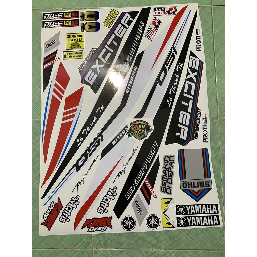 Tem exciter 150 đỏ đen