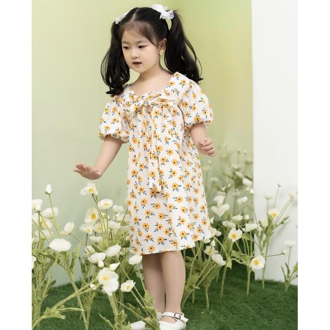 Váy babydol nơ ngực cho bé O.PKids