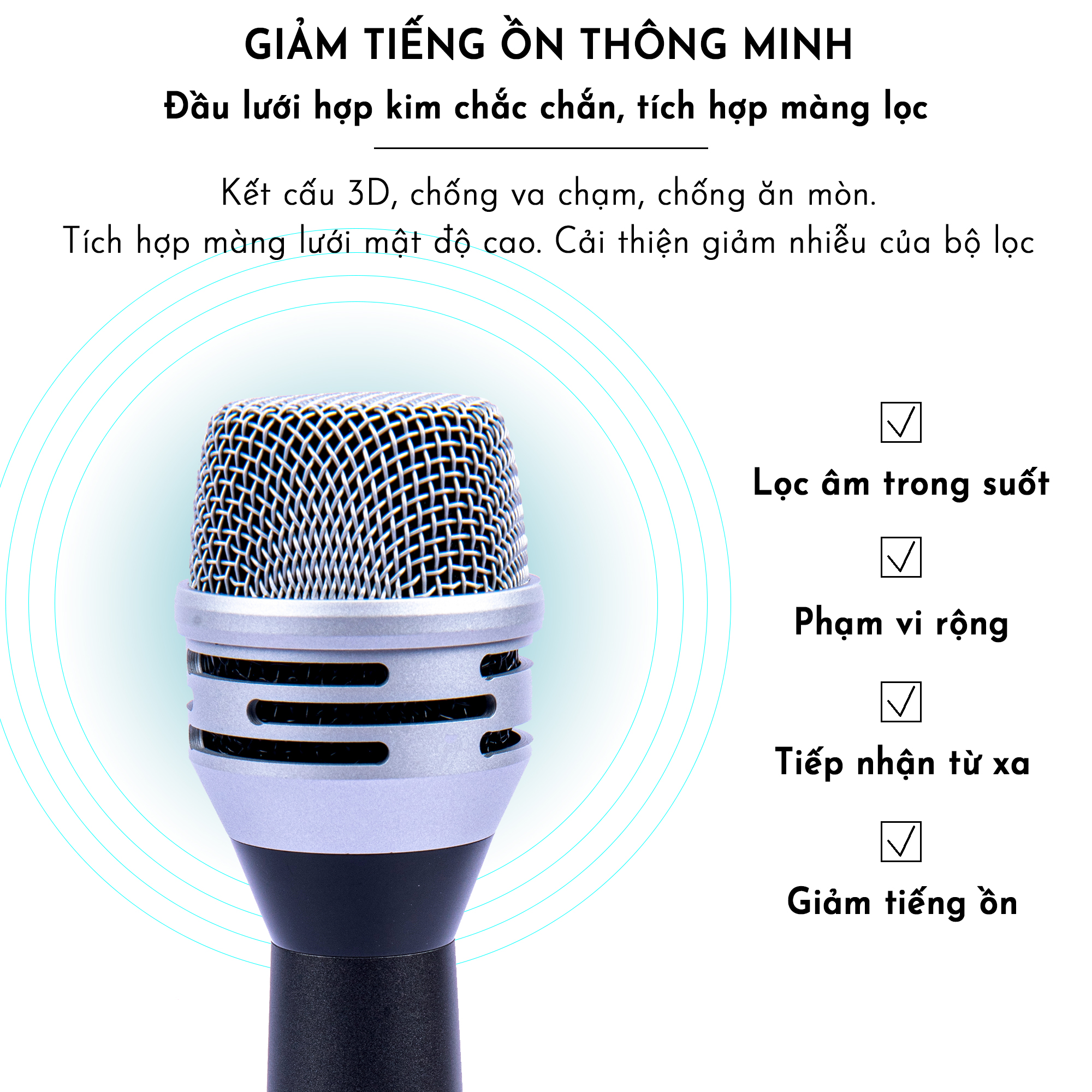 Micro Karaoke Có Dây Loại Cao Cấp JSJ - F8 Hàng Chính Hãng