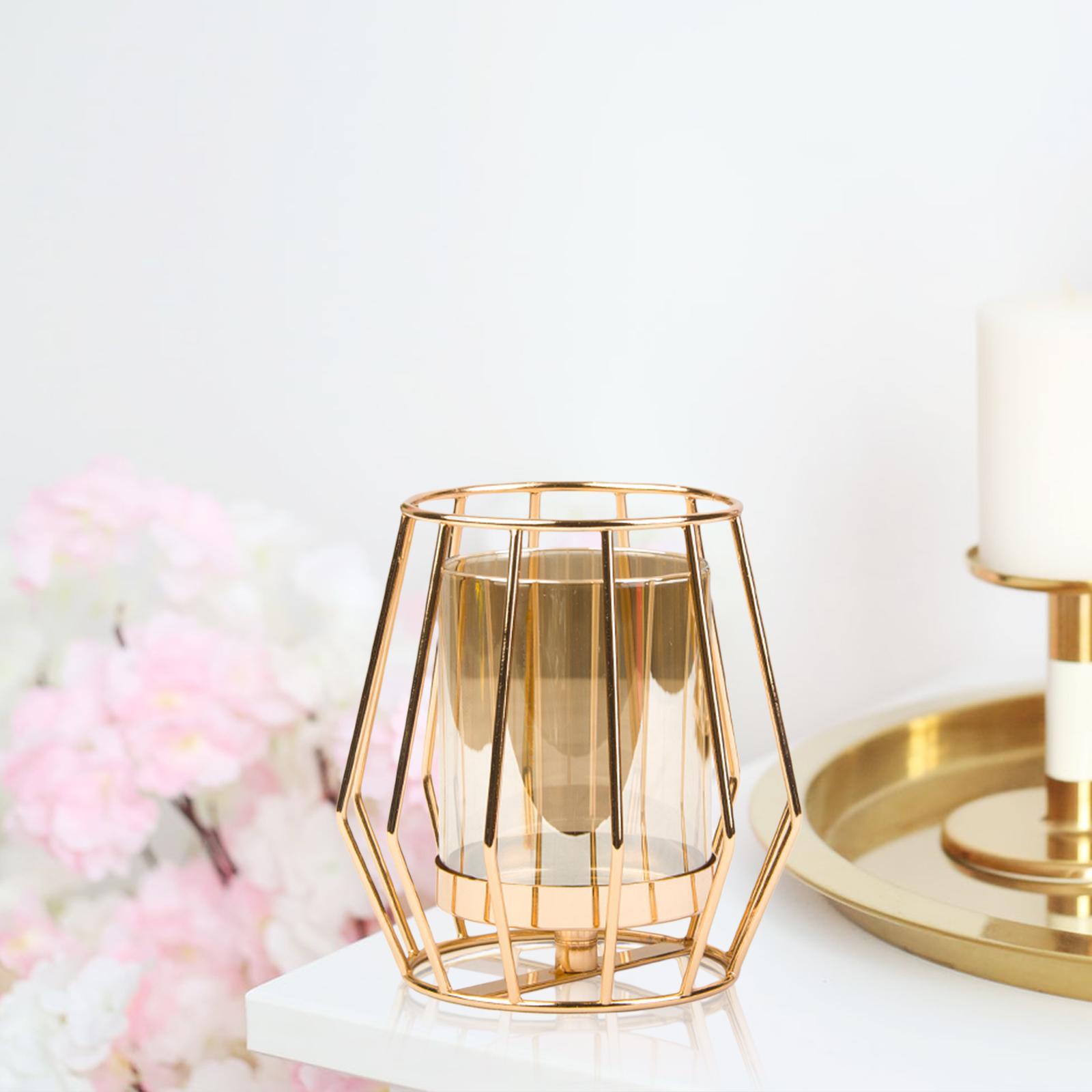 Iron Candle Holder Tealight Candlestick  Flower Vase Event Decor