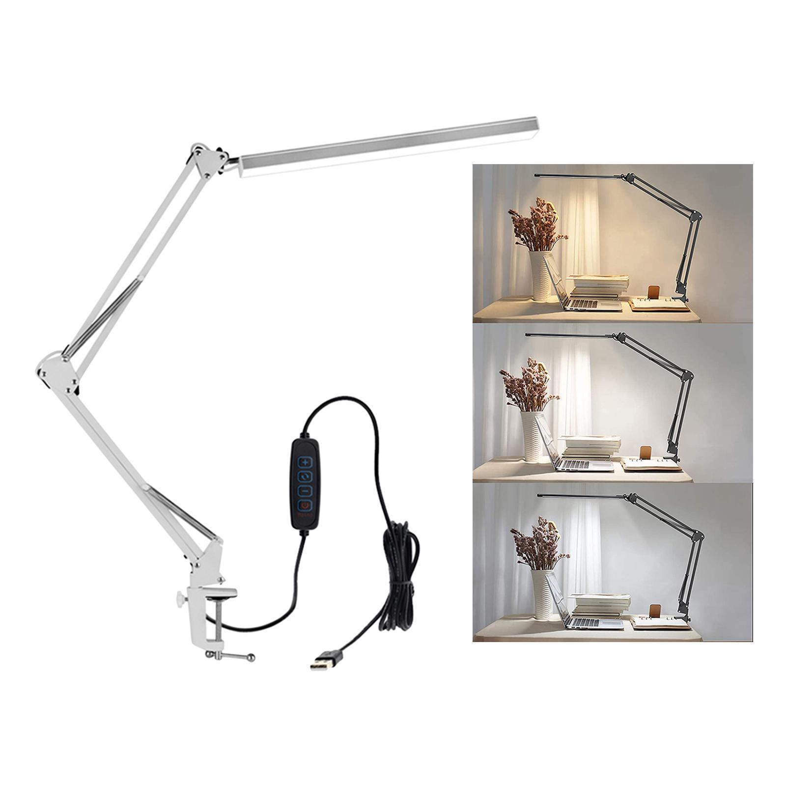 Folding Eye Protection LED Desk Lamp with Clip Creative Bedside Long Arm Desk Light