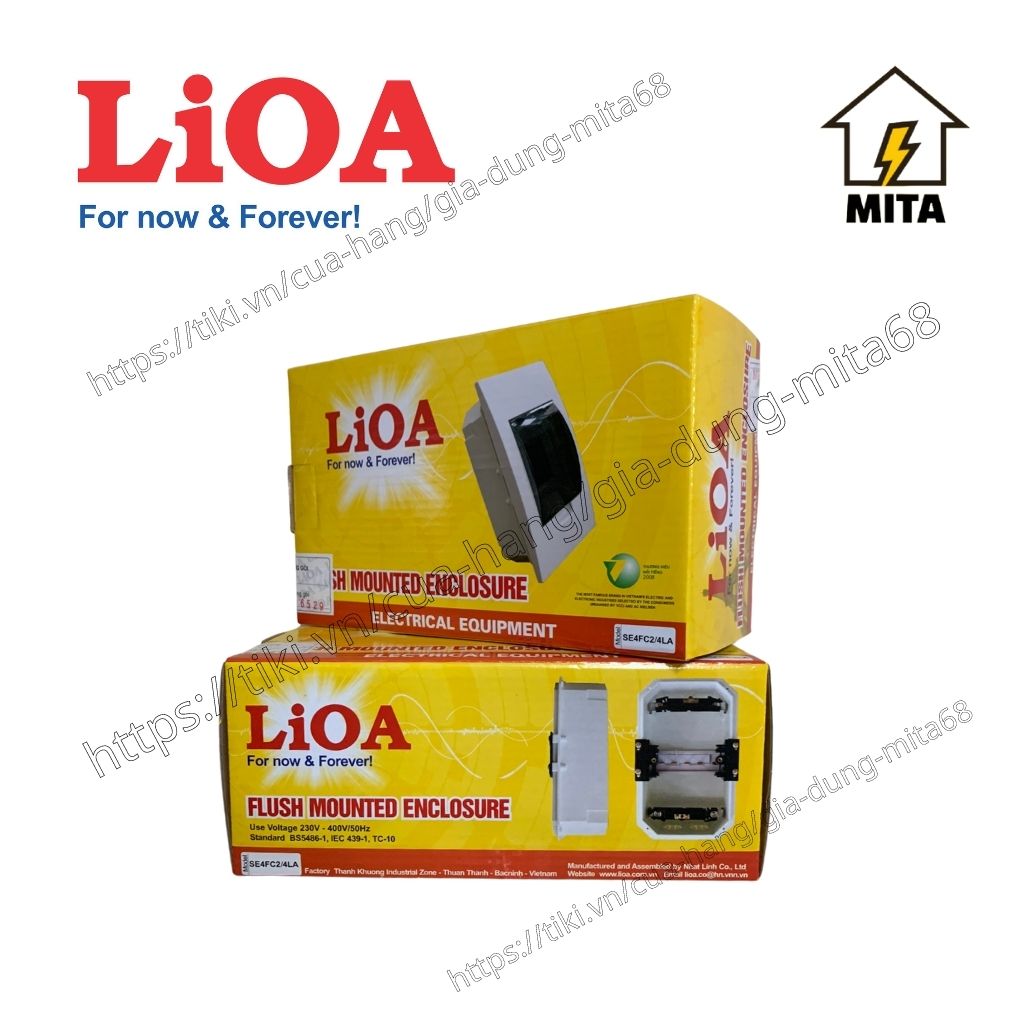 Tủ điện LiOA đế nhựa - Tủ chứa 2 đến 18 Aptomat