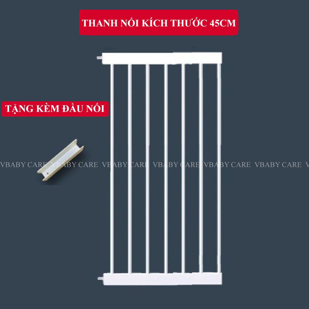 Combo Thanh chặn cầu thang và cửa- Không cần khoan đục- và thanh nối 10cm giúp Bé an toàn