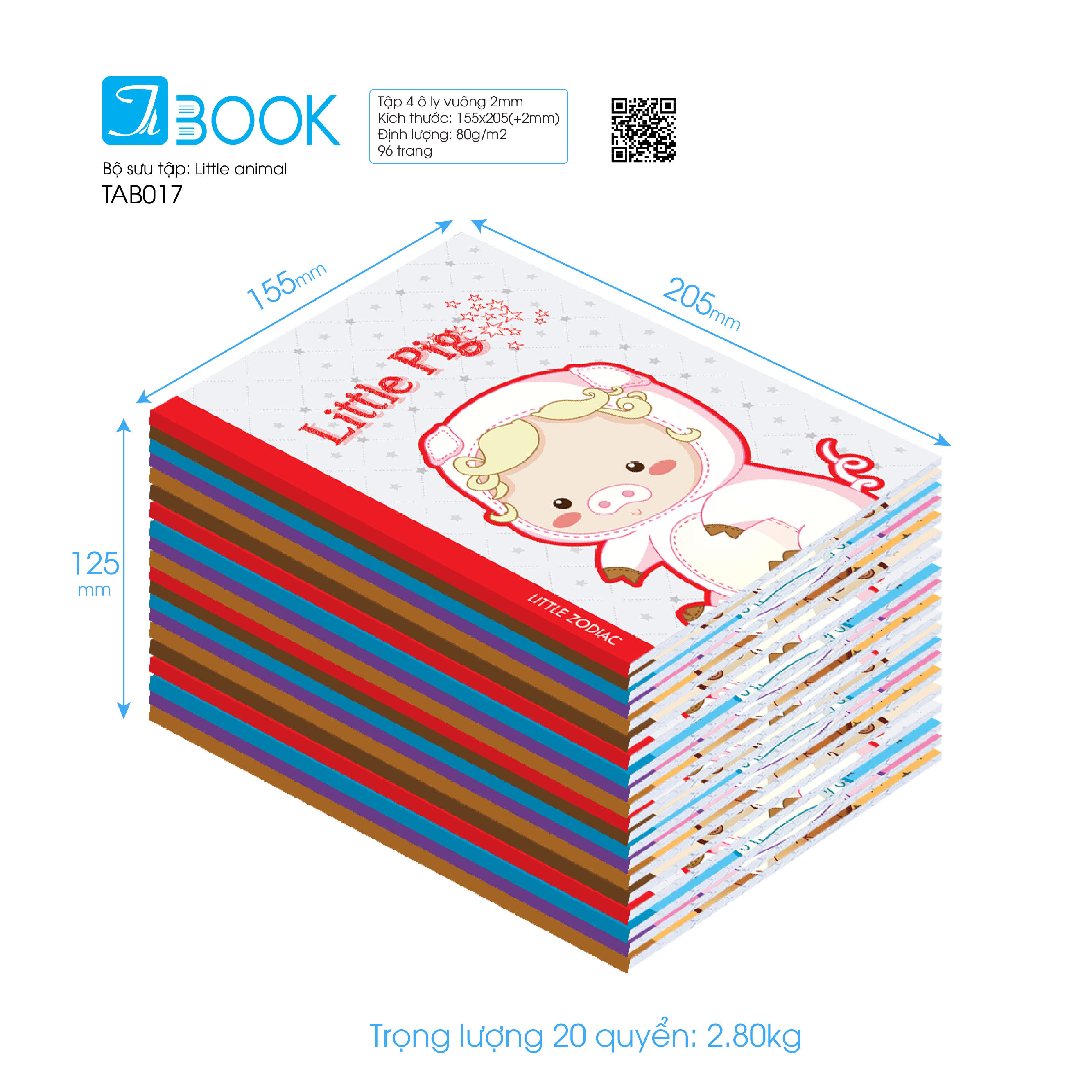 [HCM]Tập học sinh Little Animal, 96 trang ĐL80 (TAB017)