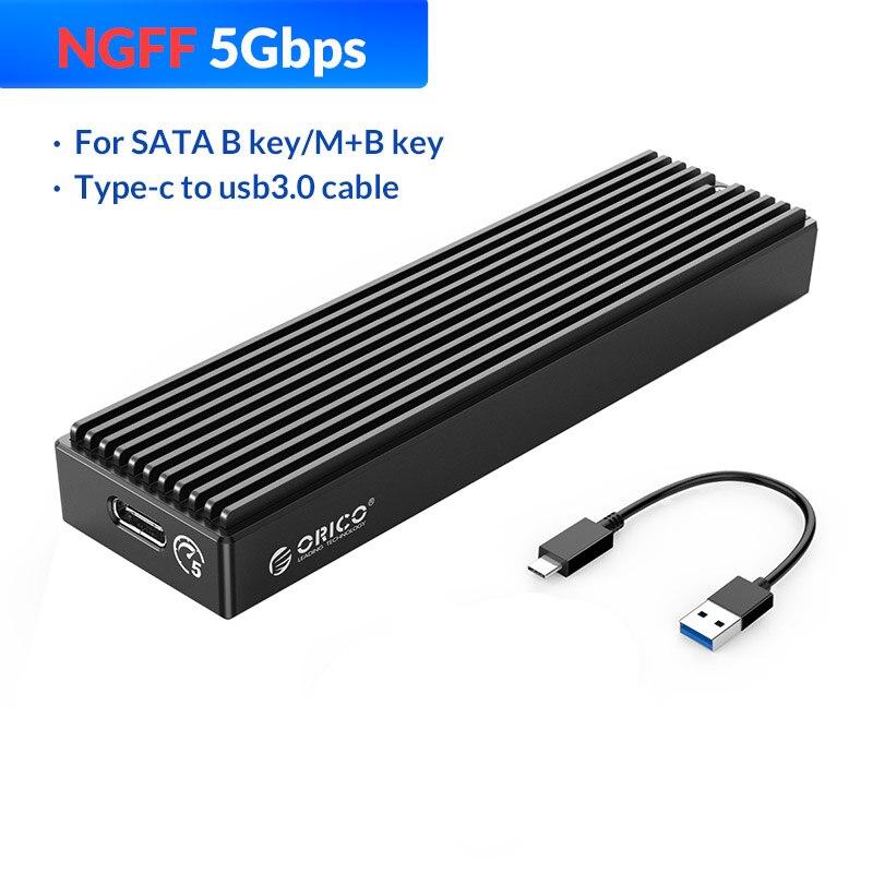 Hộp ổ cứng ORICO cổng USB type-C Gen2 10Gbps PCIe M2 SATA NVME NGFF 5Gbps Cho SSD M.2 2230/2242/2260/2280（M2PV-C3) - hàng chính hãng