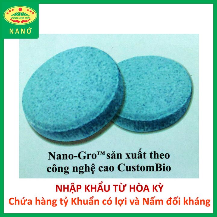 2 viên Chế phẩm vi sinh NANO-GRO. Trichoderma Bacillus cực mạnh. Ngặn chặn nấm bệnh vàng lá thối rễ. Nhập khẩu Hoa Kỳ