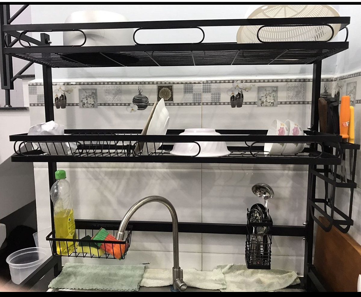 Kệ Để Bát Thông Minh, Giá Kệ Để Chén Bát Đũa Đa Năng Chọn Size – Thép Carbon Không Gỉ - Sơn Tĩnh Điện Cao Cấp Siêu Bền – Chống Bám Bụi Chính Hãng MINIIN
