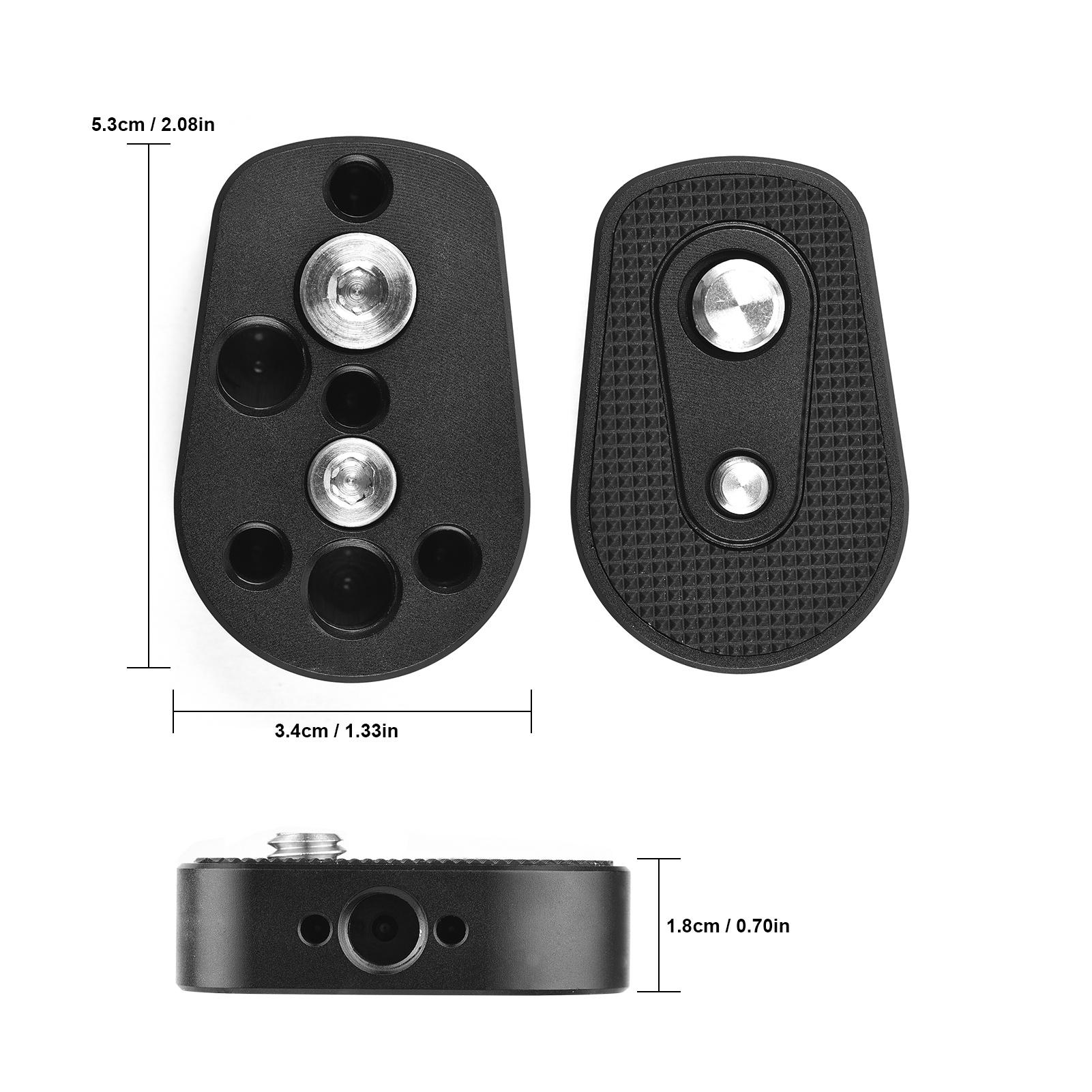 Tấm gắn mở rộng phía dưới với phụ kiện ổn định lỗ ren 1/4 inch & 3/8 inch