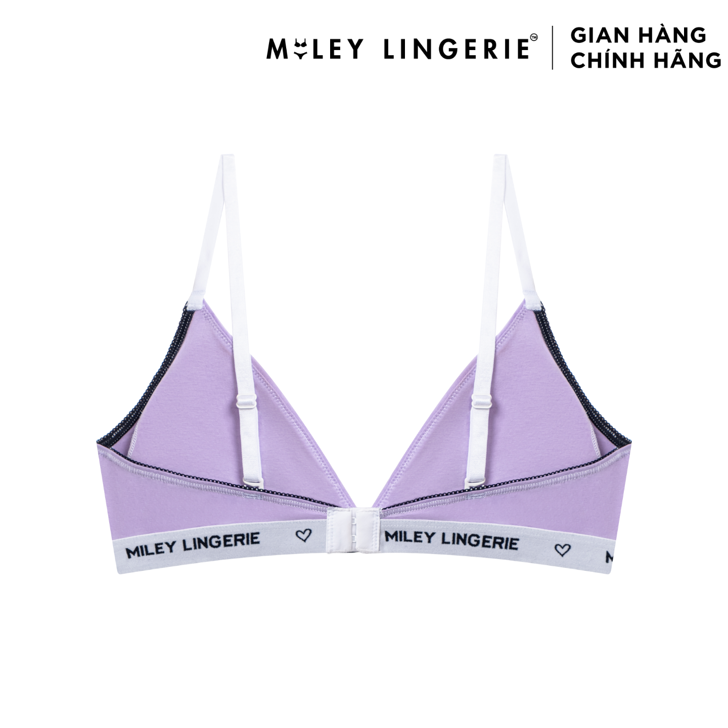Bộ Đồ Lót Mút Mỏng Đệm Ngực Và Quần Boy Short Chất Vải Cotton Thiên Nhiên Đồng Bộ BeingMe Lilac Purple Miley Lingerie