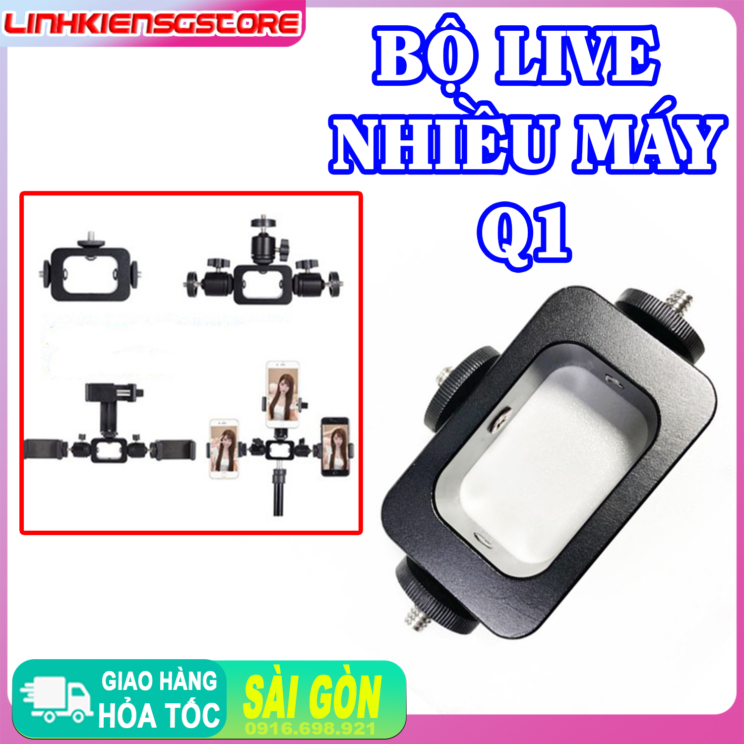 Bộ Chia Nhiều Máy Livestream Live Q1 Kim Loại Chắc Chắn