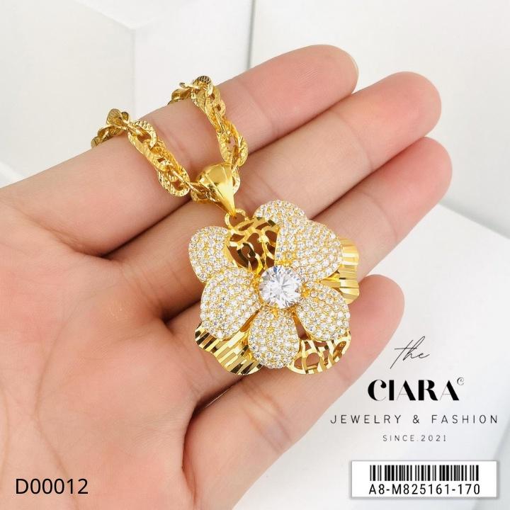 Dây Chuyền Nữ̂̃ Dây Chuyền Mạ Vàng 18K Cao Cấp CIARA Đính Đá Kiểu Dáng Tinh Xảo, Sang Trọng - D0012