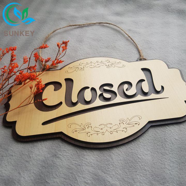 Bảng Gỗ Treo Cửa Chữ Closed - Kích Thước 25x15 cm - Chất Liệu Gỗ MDF Nhập Khẩu - Trang Trí Tường, Treo Cửa