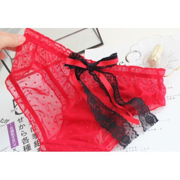 Quần Lót Nữ Cotton & Ren Màu Đỏ Xuất Đông Âu . Hàng Loại Đẹp.