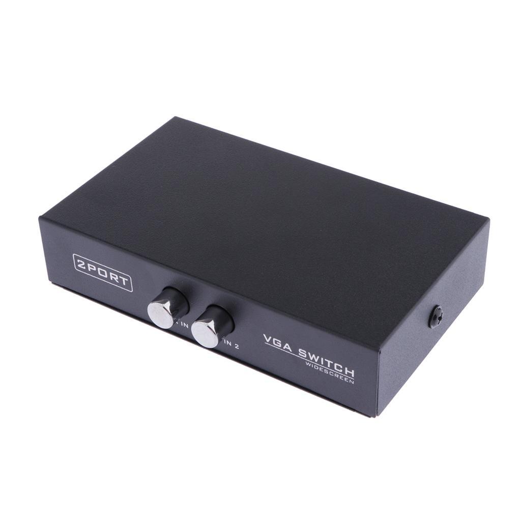 1 Monitor to 2 PC 2Port SVGA VGA Manual Sharing Switch Switcher